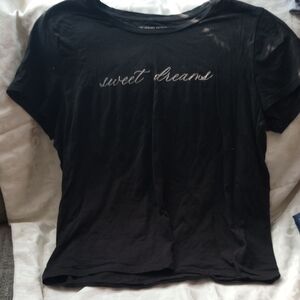 Victoria's Secret Black 'Sweet Dreams' Tee